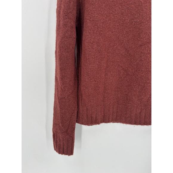 Point Sur Sweater Womens Large Red Burgundy Knit Pullover Nylon Wool Stretchy - Picture 13 of 16